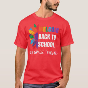 Camiseta Bienvenido De Nuevo A La Escuela 12º Maestra Sunfl