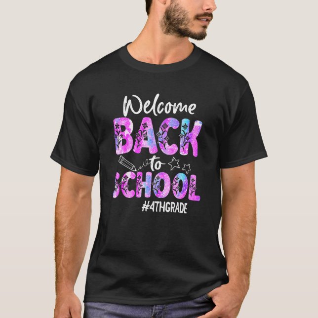 Camiseta Bienvenido De Nuevo A La Escuela De Cuarto Grado D (Anverso)