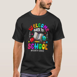 Camiseta Bienvenido De Nuevo A La Escuela De Cuarto Grado P