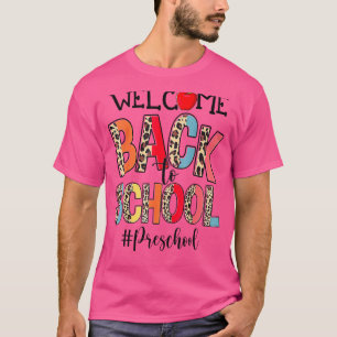 Camiseta Bienvenido De Nuevo A La Escuela De Enseñanza Pree