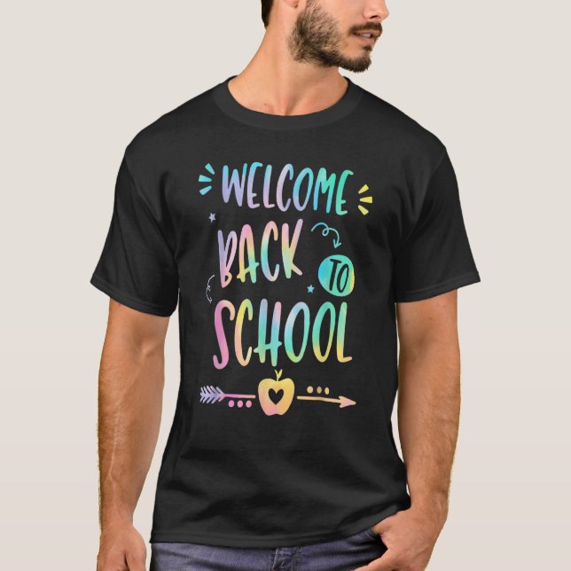 Camiseta Bienvenido De Nuevo A La Escuela De Primer Día De  (Anverso)