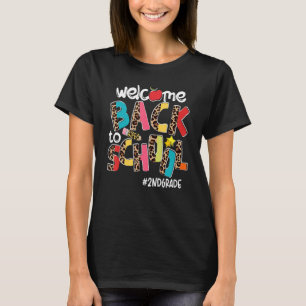 Camiseta Bienvenido De Nuevo A La Escuela De Segundo Grado 