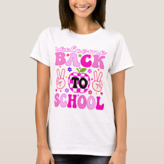 Camiseta Bienvenido De Nuevo A La Escuela, De Vuelta A La E