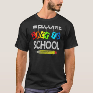 Camiseta Bienvenido De Nuevo A La Escuela Docente Estudiant