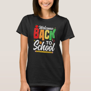 Camiseta Bienvenido De Nuevo A La Escuela Docente Grap Day