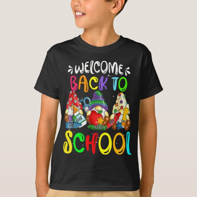 Camiseta Bienvenido De Nuevo A La Escuela Gnomes Divertidos (Anverso)