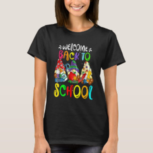 Camiseta Bienvenido De Nuevo A La Escuela Gnomes Feliz Prim