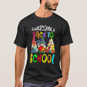 Camiseta Bienvenido De Nuevo A La Escuela Gnomes Feliz Prim