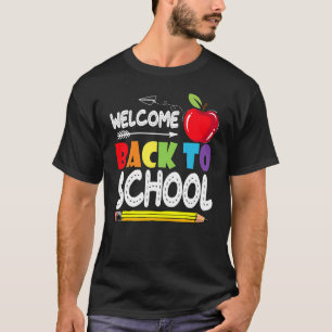 Camiseta Bienvenido De Nuevo A La Escuela Lápiz De Apple Pr