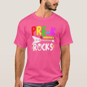 Camiseta Bienvenido De Nuevo A La Escuela Pre K Rocks Cute