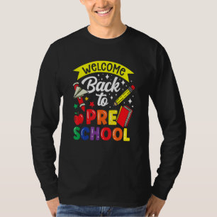 Camiseta Bienvenido de nuevo a maestro de preescolar de vue
