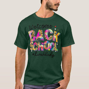 Camiseta Bienvenido De Nuevo Al Colegio Lunch Lady Leopard 