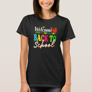 Camiseta Bienvenido De Nuevo Al Diseño Escolar Primer Día D