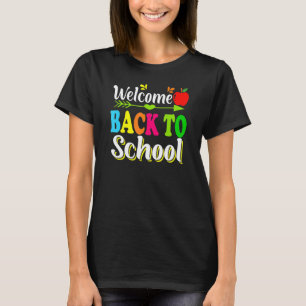 Camiseta Bienvenido De Nuevo Al Diseño Escolar Primer Día D