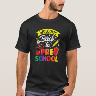 Camiseta Bienvenido De Nuevo Al Profesor De Preescolar De V