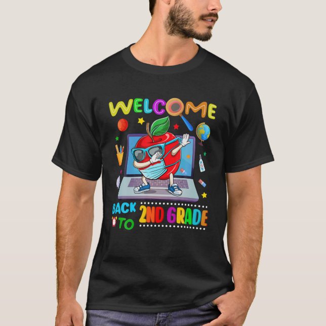 Camiseta Bienvenido De Nuevo Máscara Virtual De Apple De 2º (Anverso)