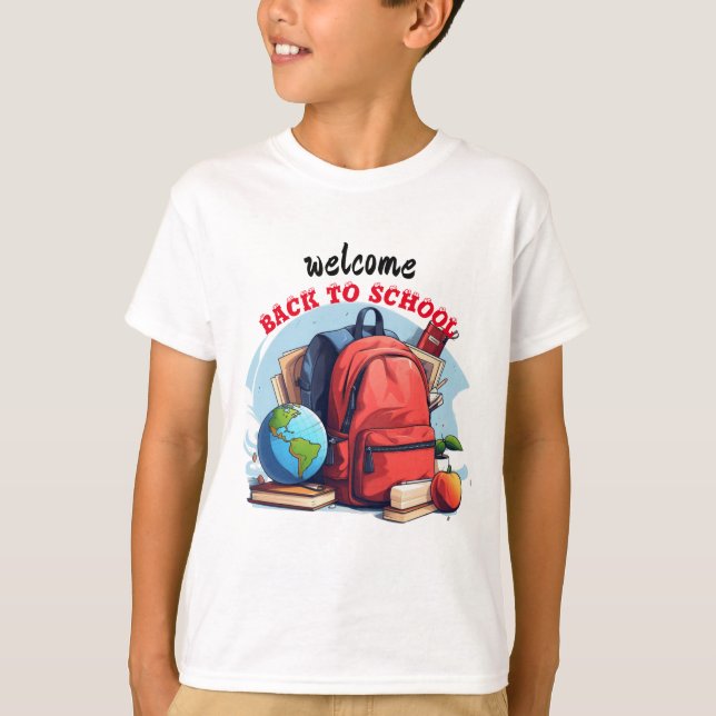 Camiseta bienvenido de vuelta a la escuela (Anverso)