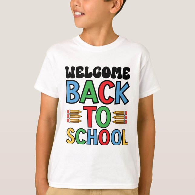 Camiseta Bienvenido de vuelta a la escuela (Anverso)
