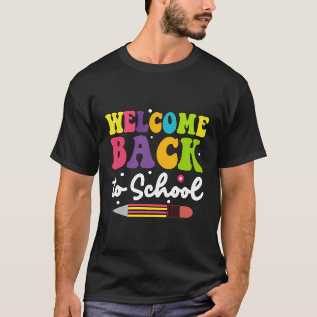 Camiseta Bienvenido De Vuelta A La Escuela De Primer Día De (Anverso)