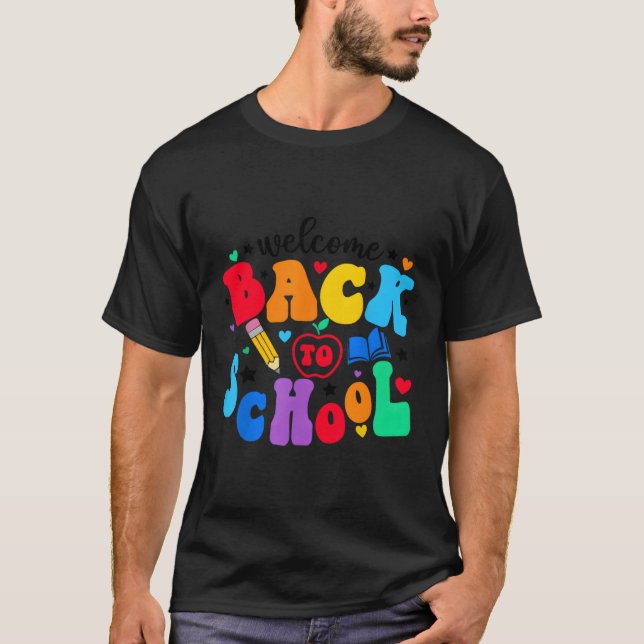 Camiseta Bienvenido De Vuelta A La Escuela De Primer Día De (Anverso)