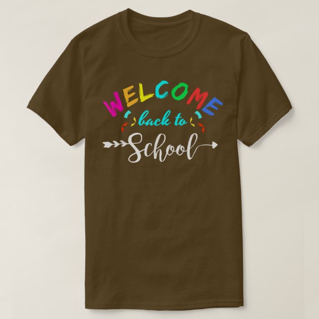 Camiseta Bienvenido De Vuelta A La Escuela De Primer Día De (Diseño del anverso)
