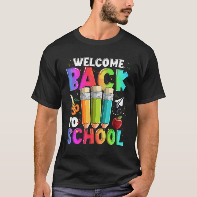 Camiseta Bienvenido De Vuelta A La Escuela De Primer Día De (Anverso)