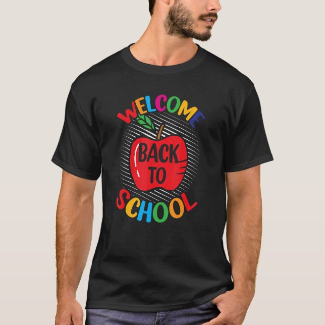 Camiseta Bienvenido De Vuelta A La Escuela De Primer Día De (Anverso)