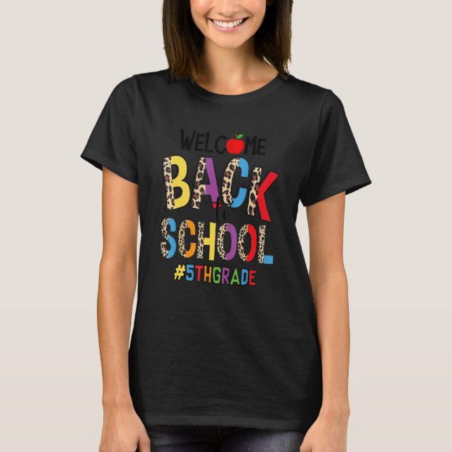 Camiseta Bienvenido De Vuelta A La Escuela Estudiante De 5º (Anverso)