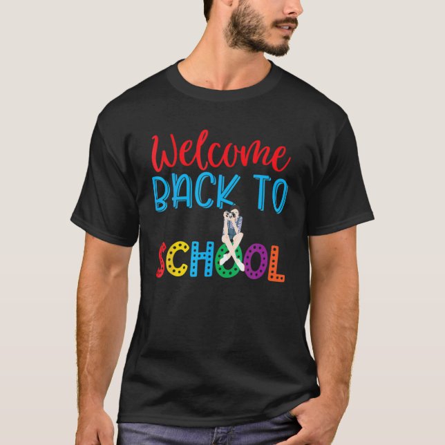 Camiseta Bienvenido De Vuelta A La Escuela Gracioso El Rega (Anverso)