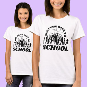 Camiseta Bienvenido De Vuelta A La Escuela Gracioso El Rega