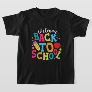 Camiseta bienvenido de vuelta a la escuela para niños