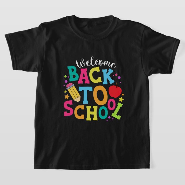 Camiseta bienvenido de vuelta a la escuela para niños (Distribución)