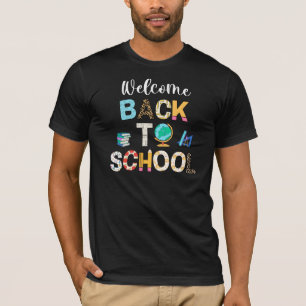 Camiseta Bienvenido de vuelta a la escuela, primer día de c
