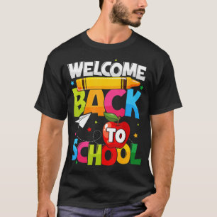 Camiseta Bienvenido de vuelta a la escuela, primer día de c