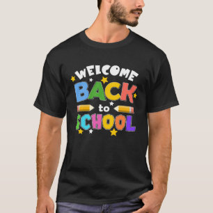 Camiseta Bienvenido de vuelta a la escuela, primer día de c
