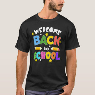 Camiseta Bienvenido De Vuelta A La Escuela, Primer Día De E