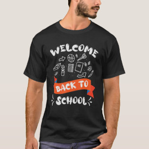 Camiseta Bienvenido De Vuelta Al Boletín De La Escuela Cono