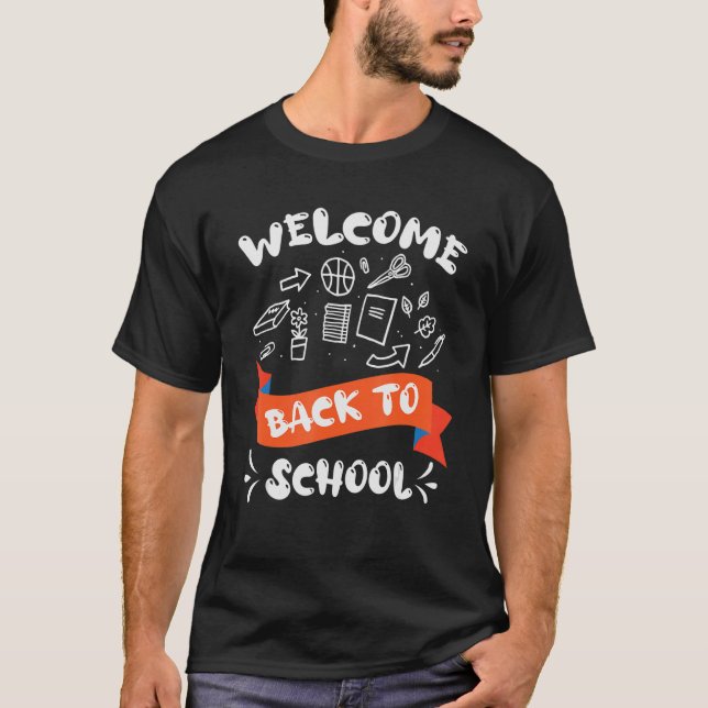 Camiseta Bienvenido De Vuelta Al Boletín De La Escuela Cono (Anverso)