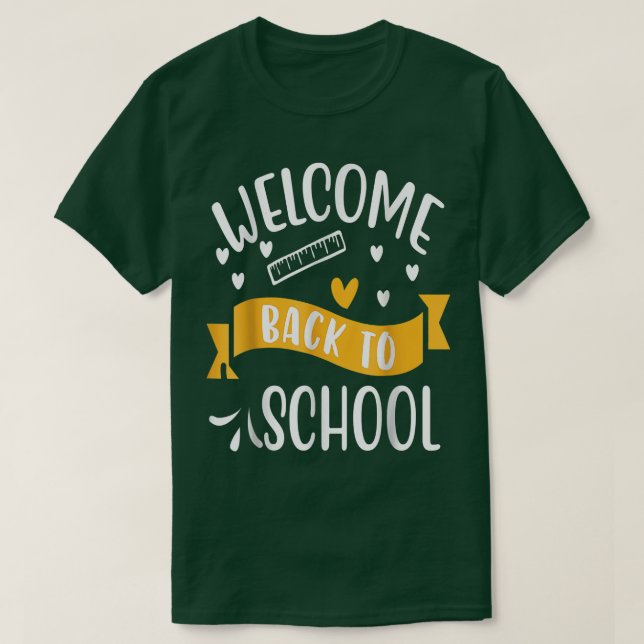 Camiseta Bienvenido De Vuelta Al Boletín Escolar Conozca Al (Diseño del anverso)
