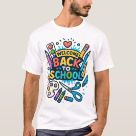 Camiseta Bienvenido de vuelta al diseño de arte divertido e