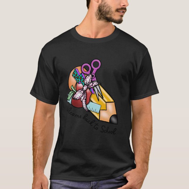 Camiseta Bienvenido de vuelta al lápiz de apreciación del p (Anverso)