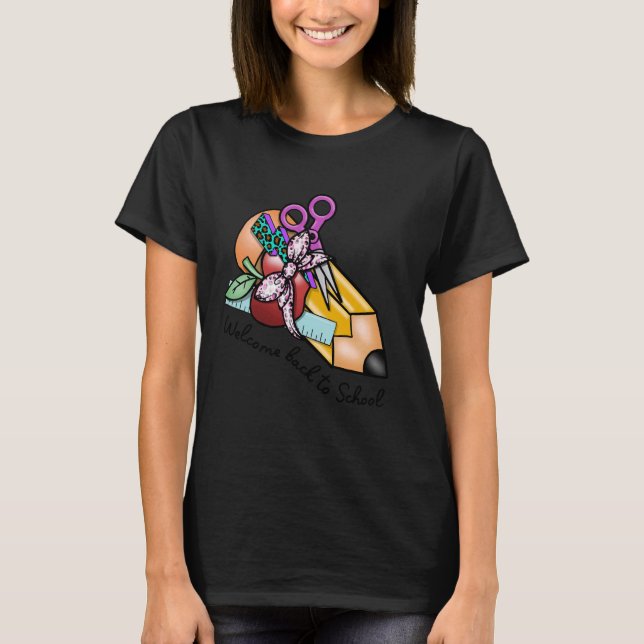 Camiseta Bienvenido de vuelta al lápiz de apreciación del p (Anverso)