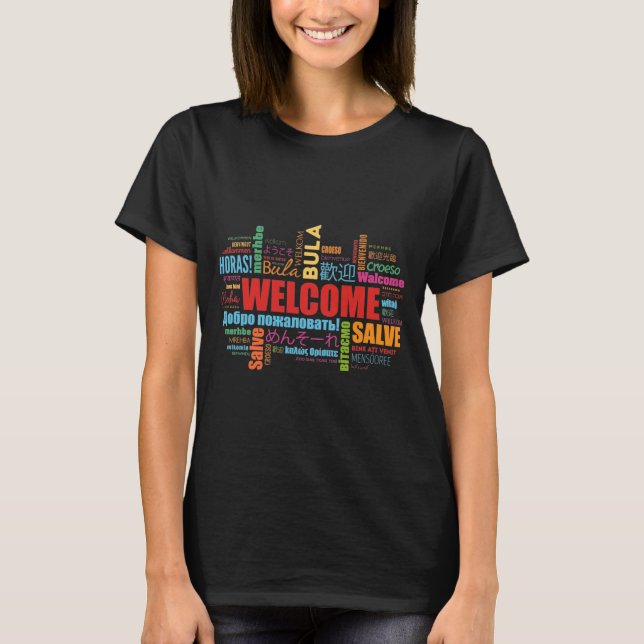 Camiseta Bienvenido En Un Idioma Diferente (Anverso)