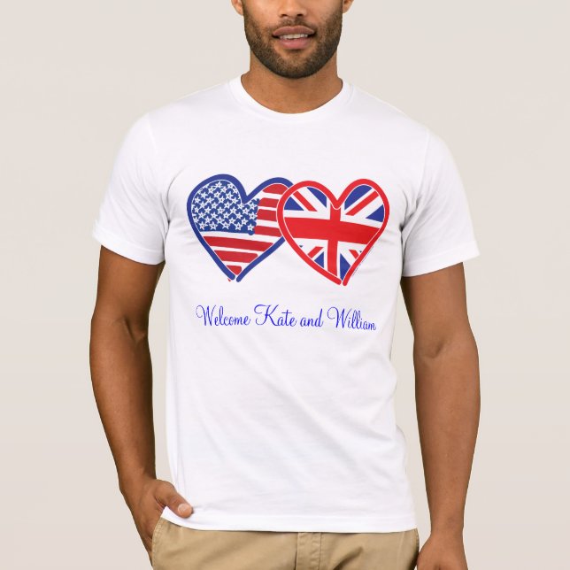 Camiseta Bienvenido Kate y William/ Royal Boda (Anverso)