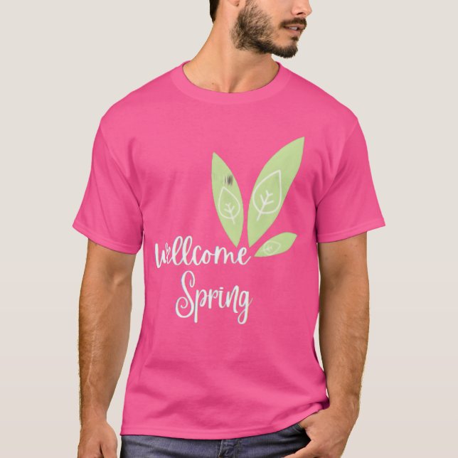 Camiseta bienvenido primavera divertido (Anverso)