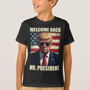 Camiseta Bienvenido Sr. Presidente Trump Poder Patriótico E