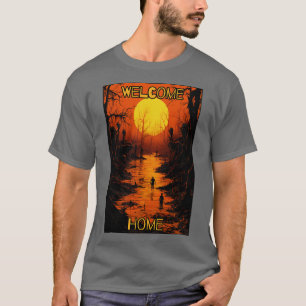 Camiseta bienvenido zombies de pantanos domésticos