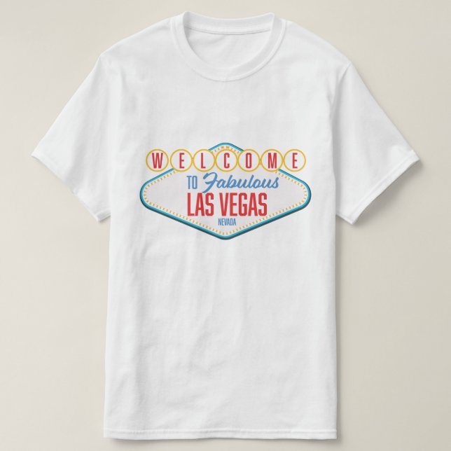Camiseta Bienvenidos a Fabulous las vegas (Diseño del anverso)