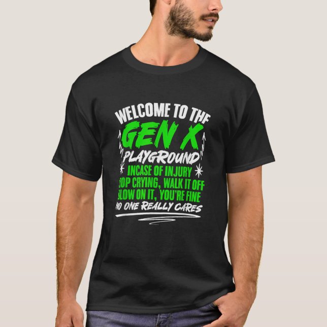 Camiseta Bienvenidos A Generación De Humor De Generación X  (Anverso)