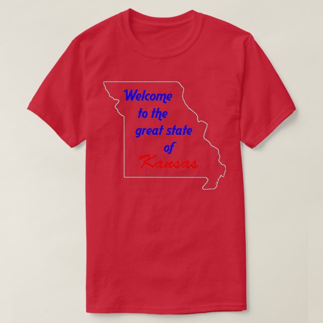 Camiseta Bienvenidos a Kansas Missouri (Diseño del anverso)